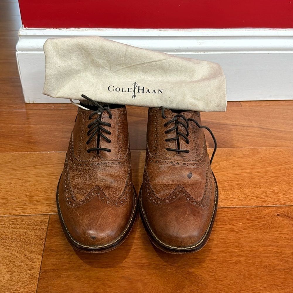Cole Haan men's‎ brown leather Oxford size 8
